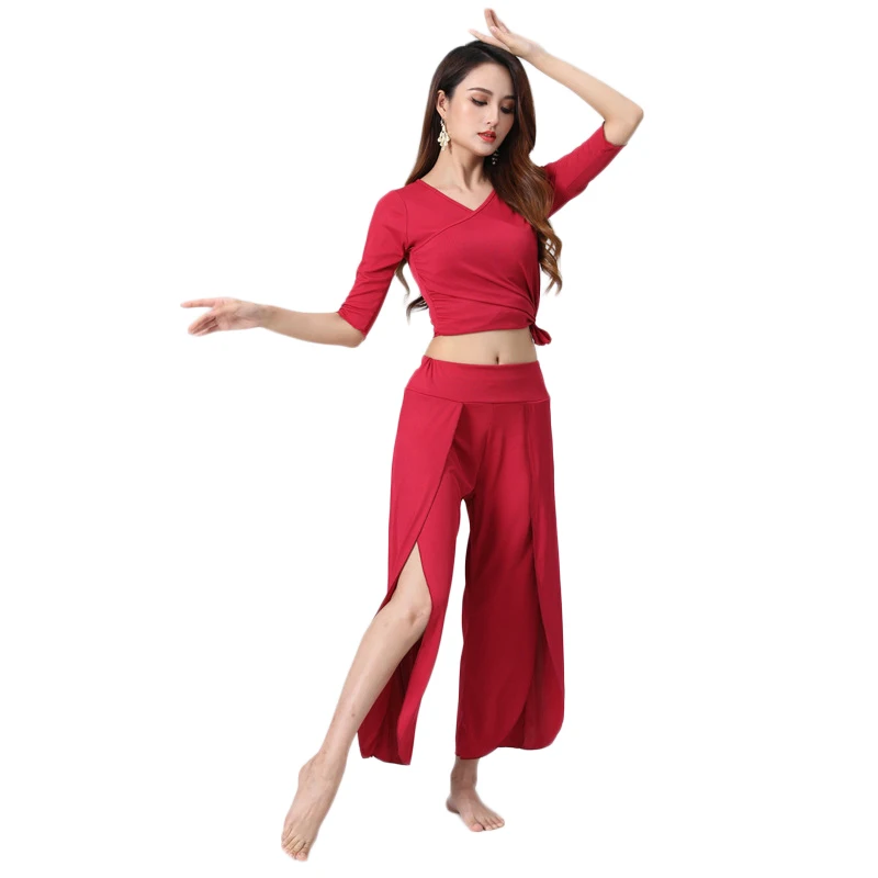 Оптовая продажа женской танцевальной студии фитнес ежедневно танцевального спорта тренировочный костюм комплект