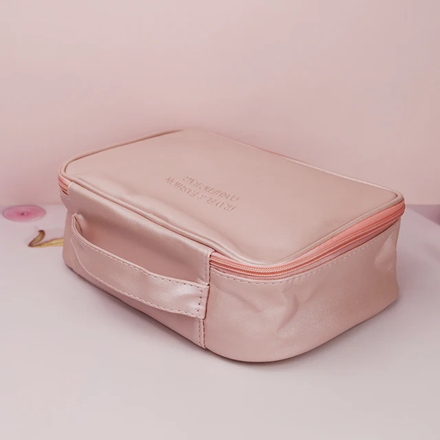 Индивидуальные OEM косметические мешки для мойки, розовый органайзер для косметики для женщин