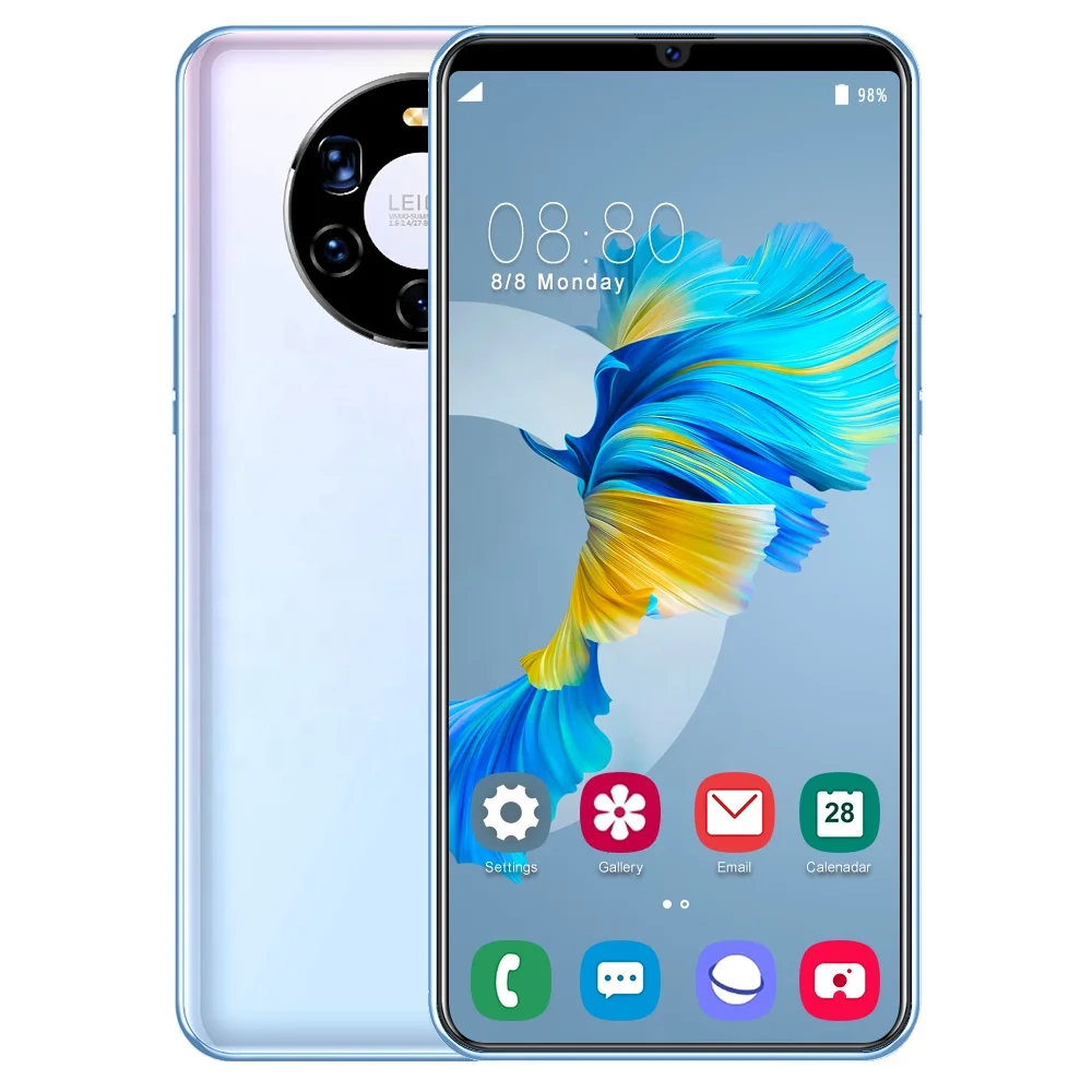  2021 новый дизайн Mate50 pro смартфон 6 3 дюймов украшенное мозаикой из драгоценных камней 12 + 512 большой объем памяти мобильный телефон с 4G/5G Dual Sim