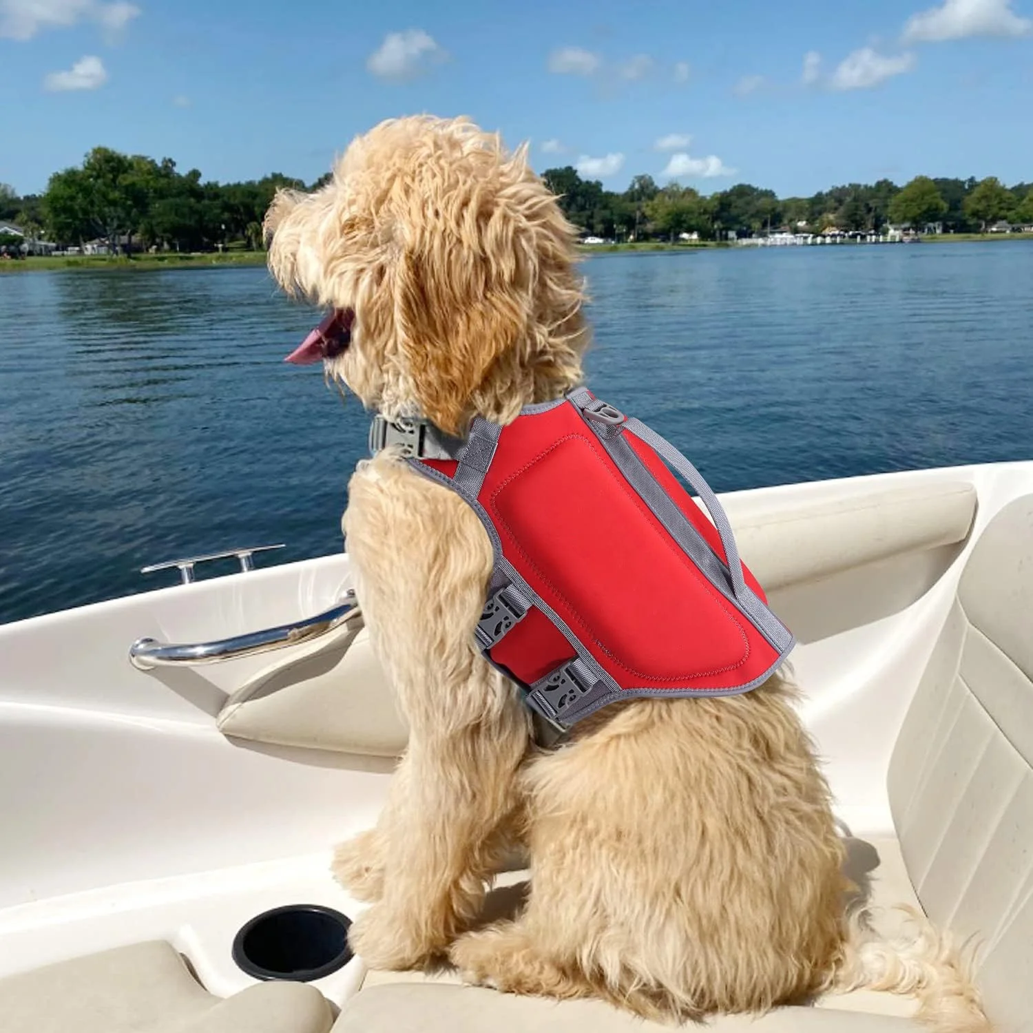 new design high quality watersports customized dog life jacket life vest custom prints