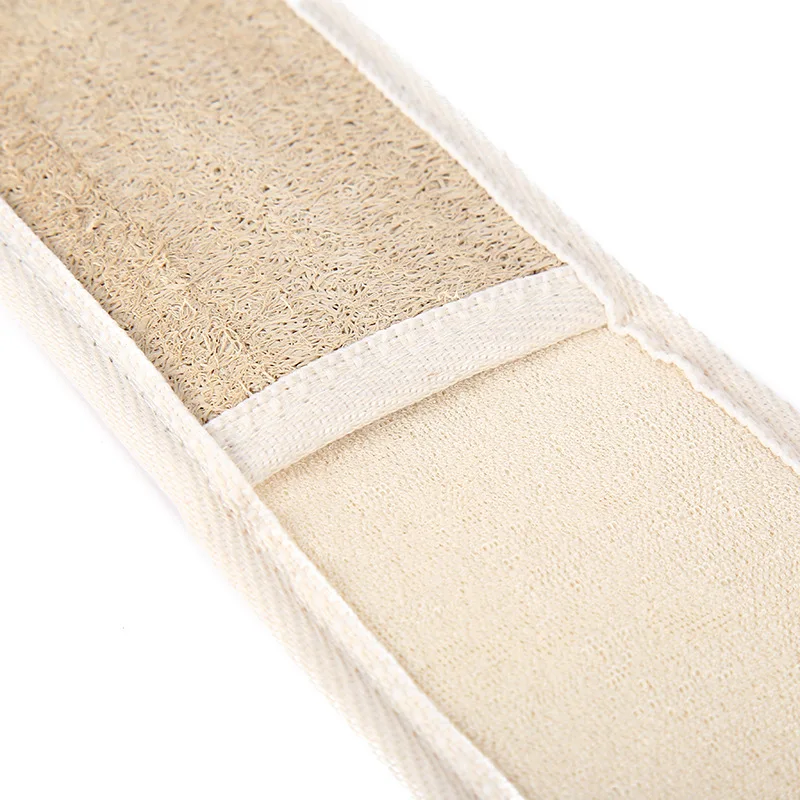 Bath Body Cleaning Scrubbing Strap Bath Belt Luffa Back Scrubber Double Side Exfoliating Loofah Scrub Strap With Handles