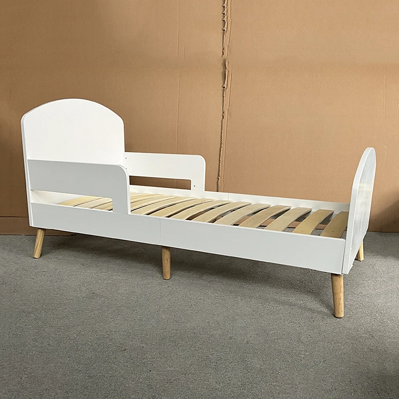 Modern cheap white wooden japanese full size toddler child bed frame design furniture for kids boys girls
