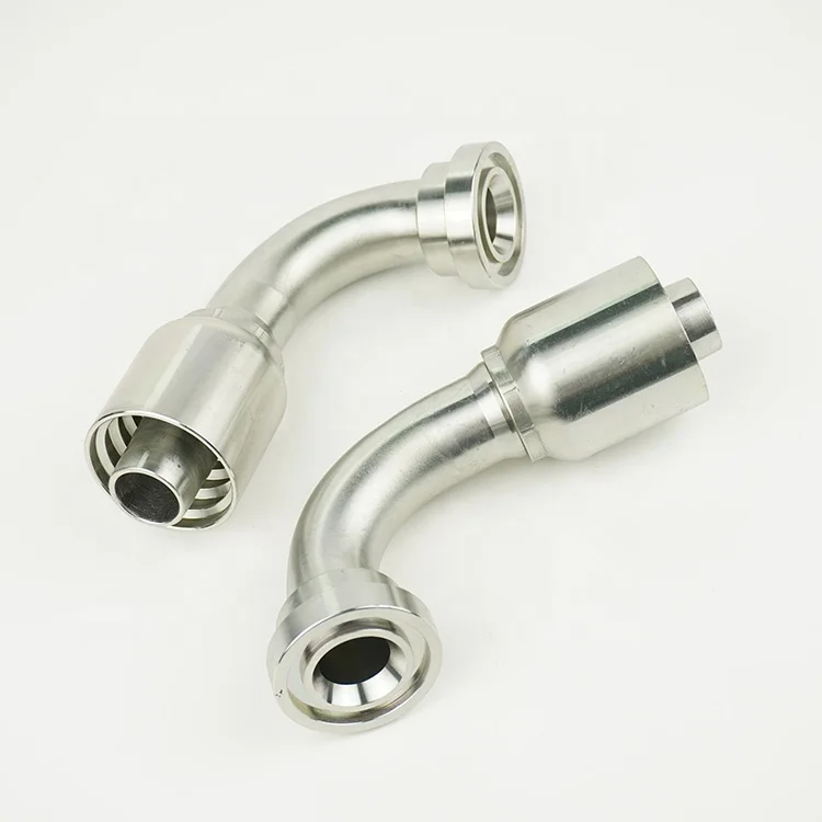 87691-RW Bend SAE Hydraulic Flange Hose Fitting with 6000PSI High Pressure