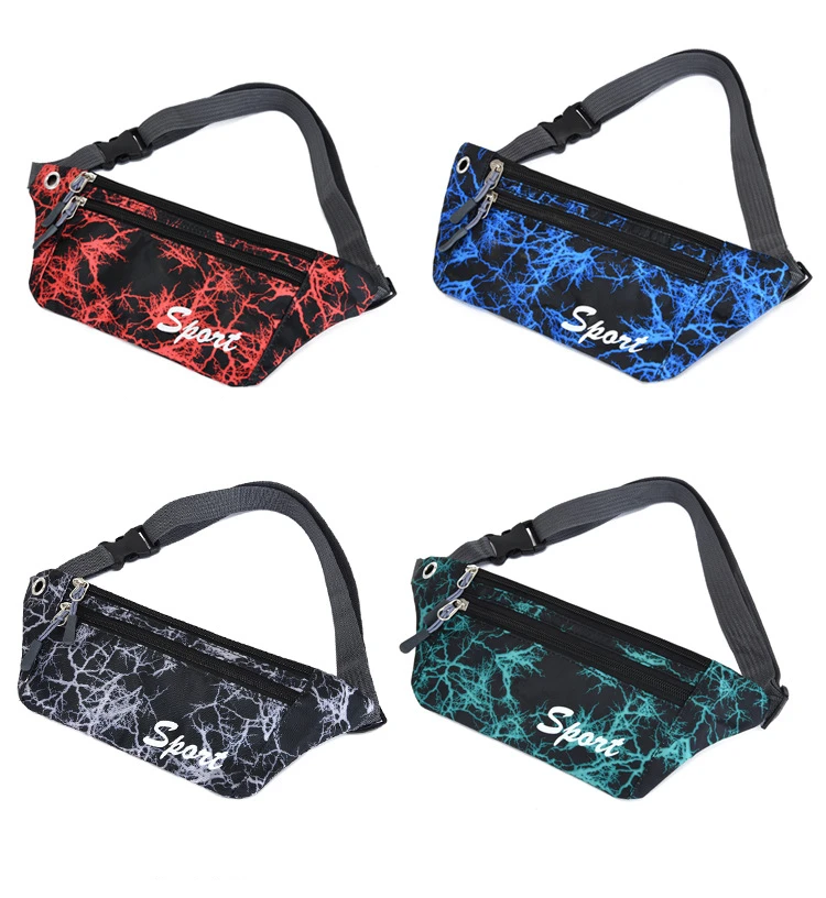 Custom logo acceptable wholesale fashion adjustable belt travel sport unisex canvas fanny pack waist bag