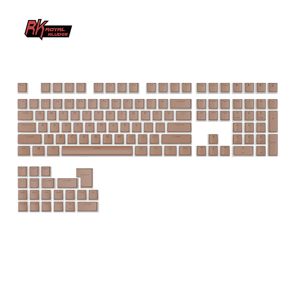Overseas warehouse Royal Kludge mechanical keyboard keycaps oem dye custom keycaps thicken pbt blank doubleshot pudding keycaps