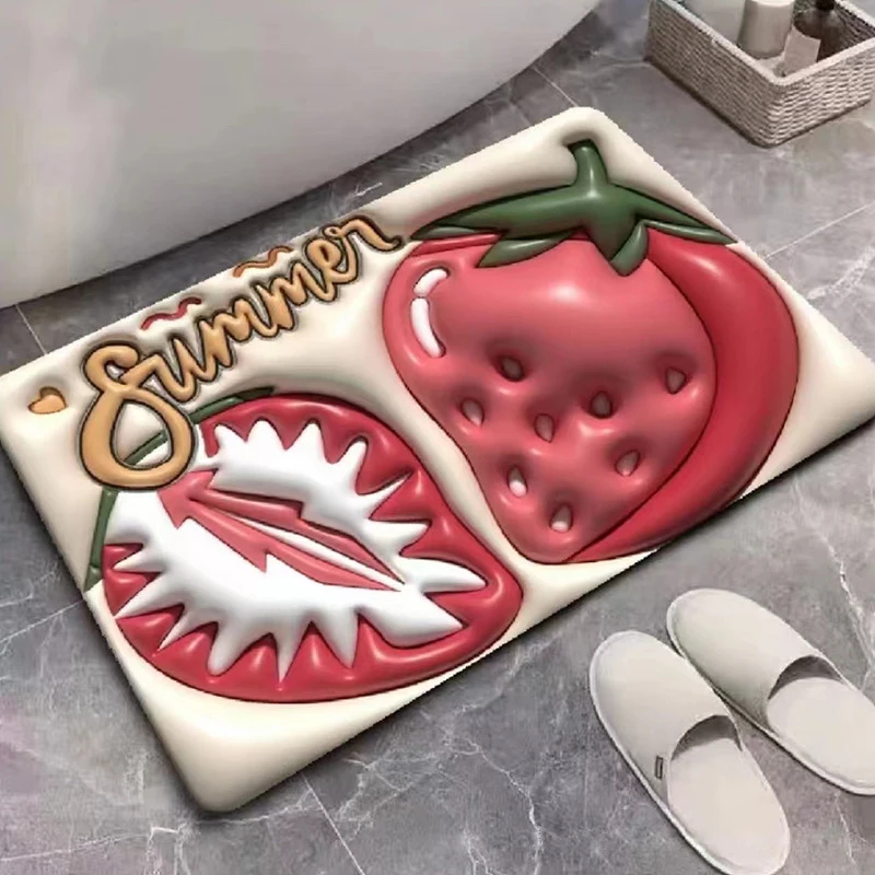 Cheap Diatom Mud shower mat water absorbing 3D bathroom mat