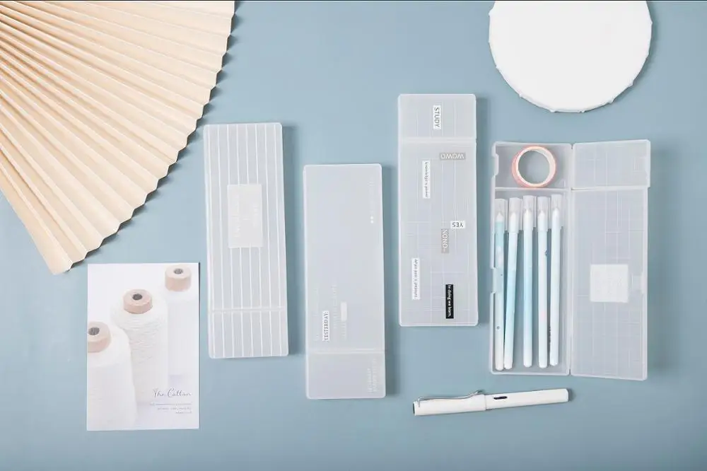 wholesale Simple PP Pencil case box with 4c printing for school student