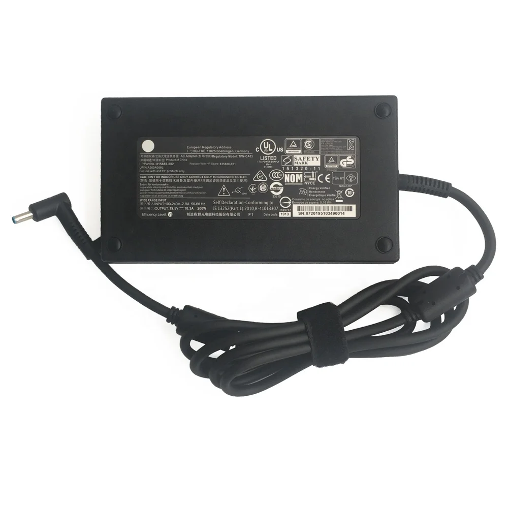 Original 200W 19.5V 10.3A Ac Adapter for HP TPN-DA10 L00818-850 L00895-003 ADP-200HB B W2F75AA Power Supply Cord Charger