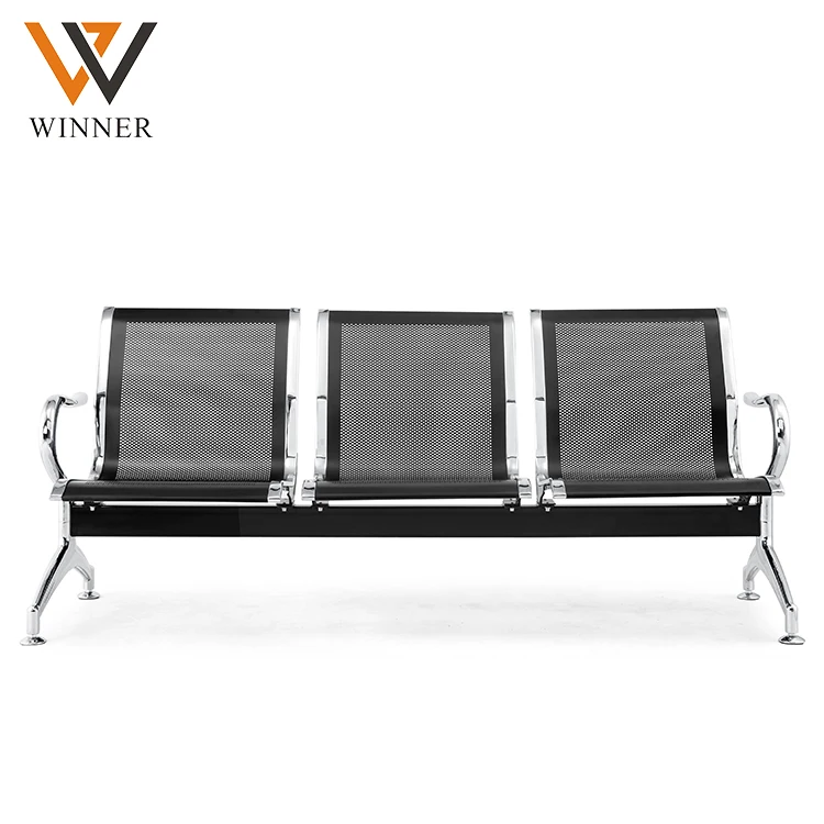 Medical Office Room Seat Hospital Waiting Chairs 2 3 4 Seater Black Airport Chair
