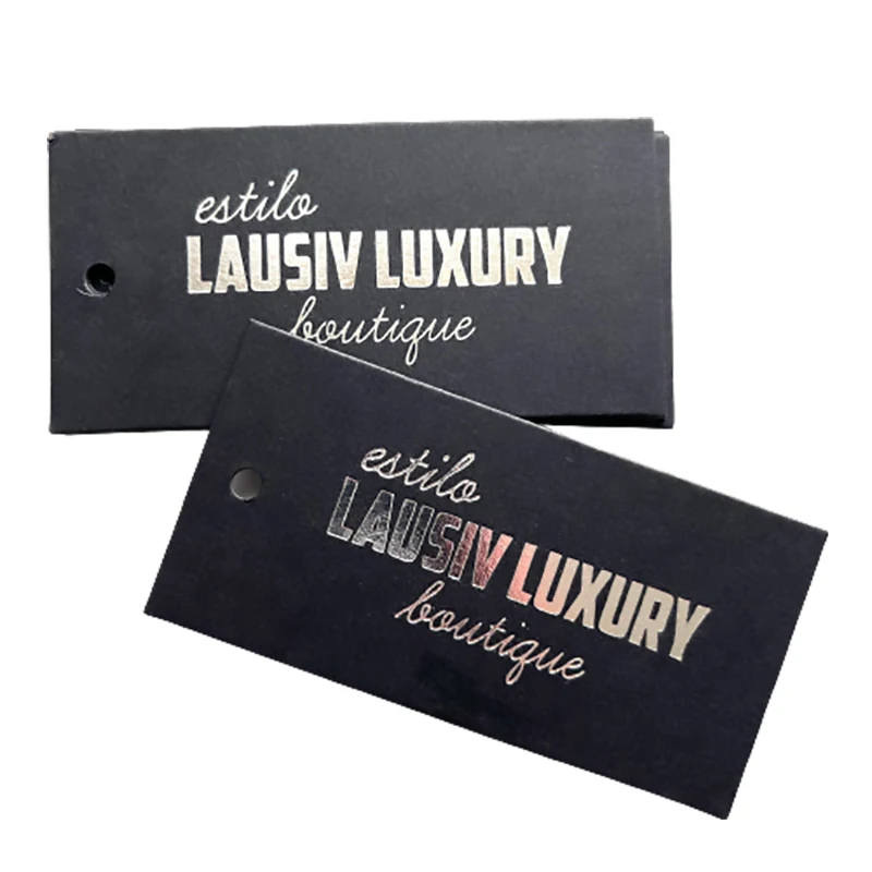 700gsm white cotton paper hang tags string for clothing tags printing custom tags