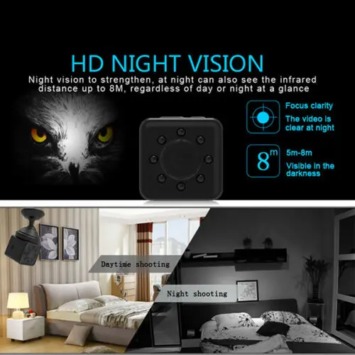 
HD Night Vision Waterproof Hidden Invisible Security Spy Camera Mini Wifi 