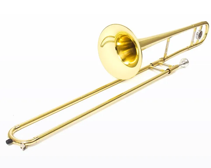 High grade Trombone  Gold Brass Bell   Musical Instrument in china