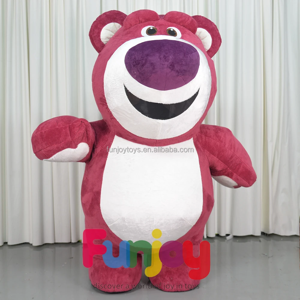 Cheap Inflatable Cartoon Cute 2m High Pink Bear Mascot Costumes Rental Adult Cosplay Mascot