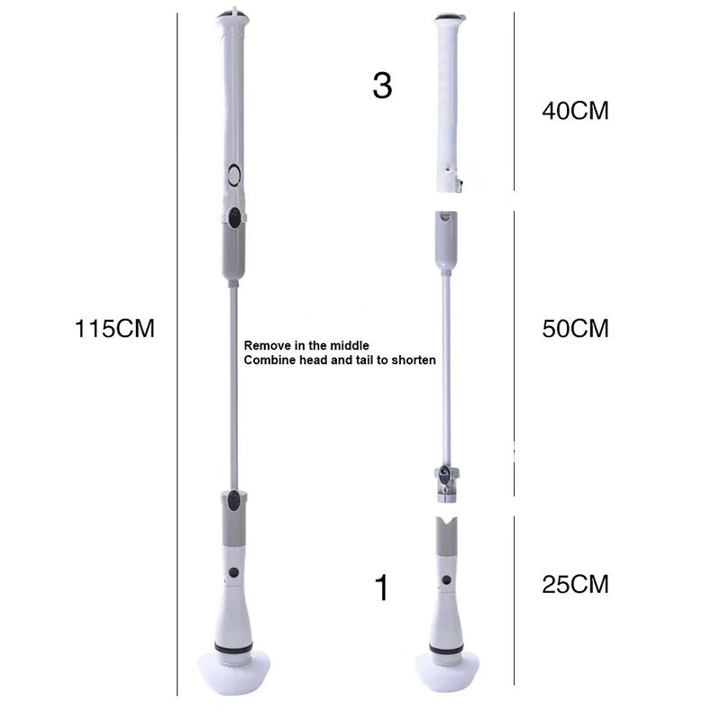 Multipurpose Extendable Rechargeable Tile Cleaner Bathroom Grout Bathtub Electric Spin Scrubber 360 Power Cordless Turbo Scrub