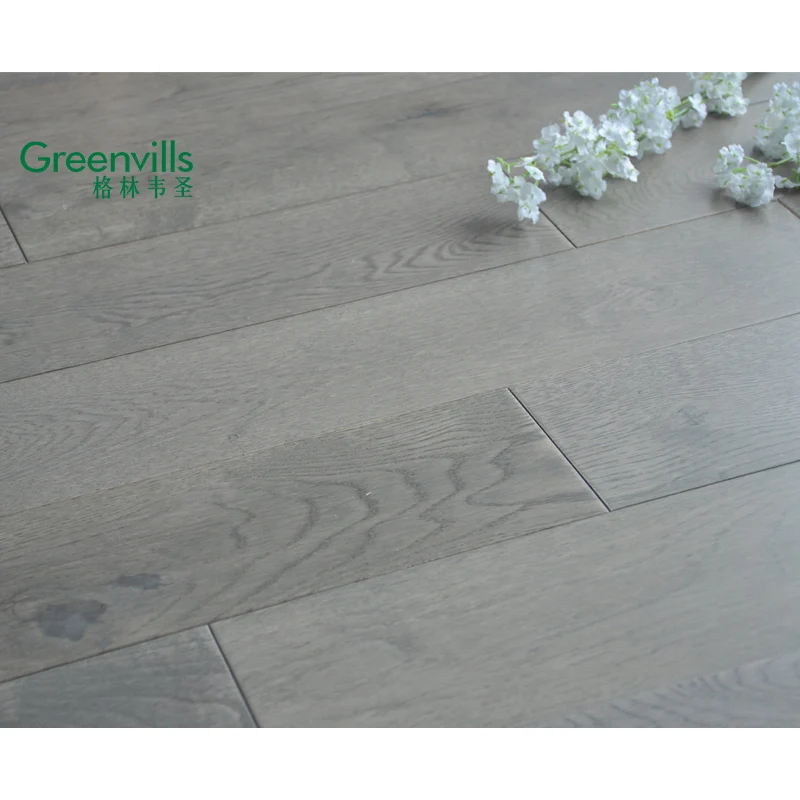 18mm thickness grey oak hardwood floor hot sale in Australia/tongue and groove flooring/smooth European oak solid wood flooring