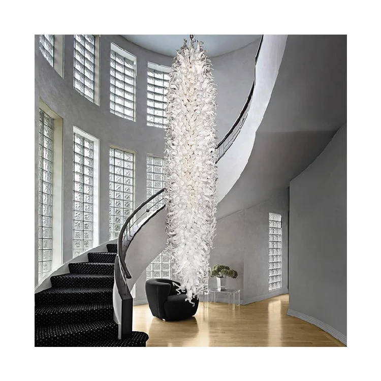 Потолочная люстра из муранского стекла роскошный светодиодный светильник для длинной лестницы большие отеля