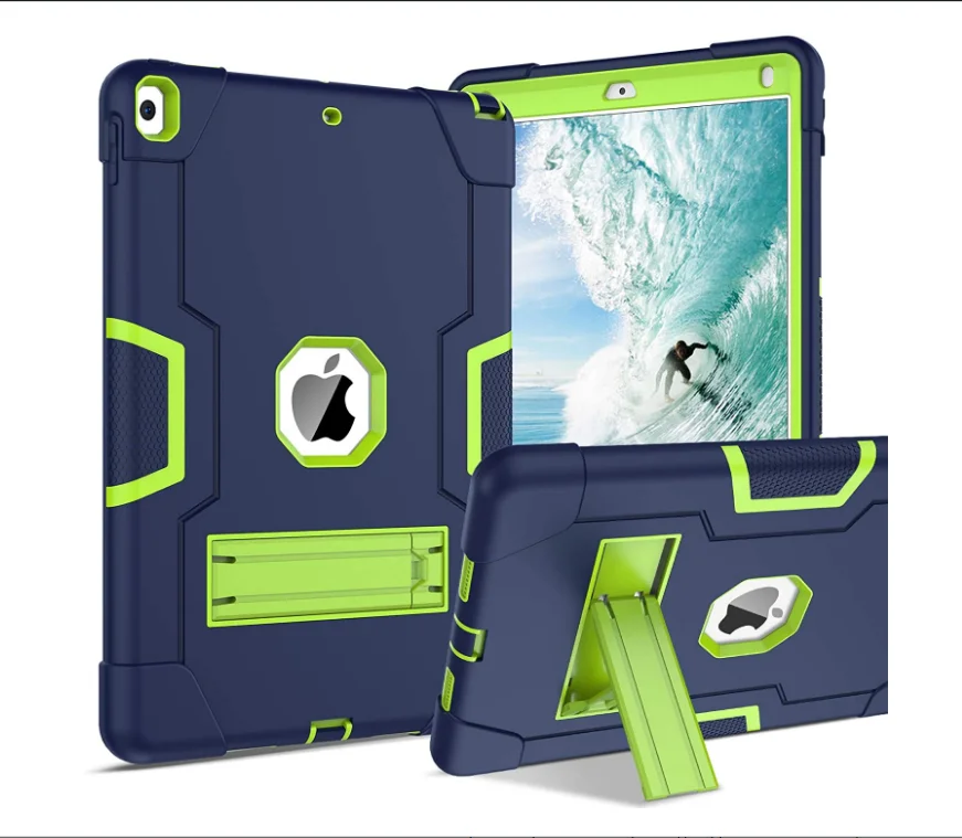 
3 Layers Heavy Duty Rugged Shockproof Kickstand Sturdy Protective Case For iPad Pro iPad Air iPad Mini 