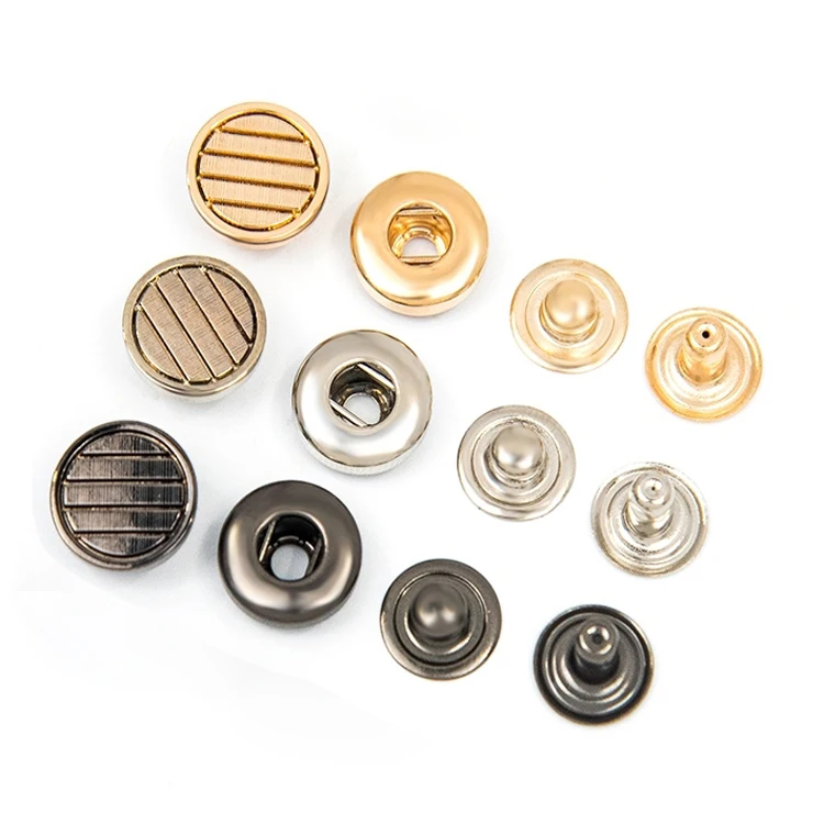 Rack Plating High Quality Design Thobe Button Snap Press Metal Zinc Alloy 4 Part Snap Button