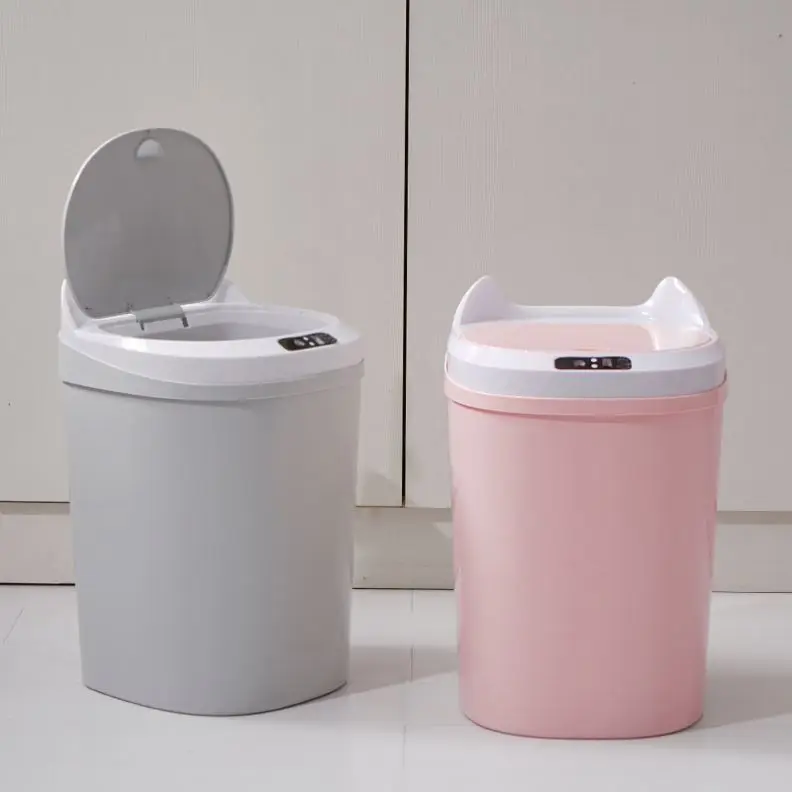 Induction Sensor Recycle Bin Auto Automatic Self Sealing Trash Can Lixeira Inteligente Bote De Basura Poubelle Automatique