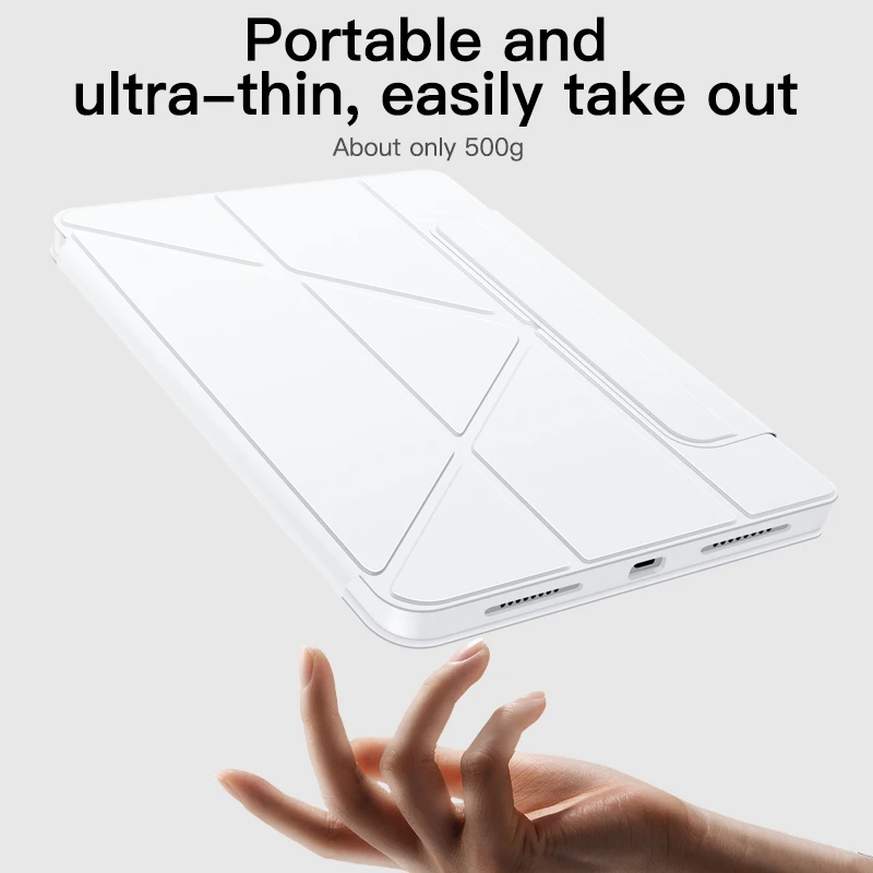 Rotating bracket thin and light case for iPad Protector Cover Sliding rail lifting PU Leather Case iPad Pro 13 Inch M4