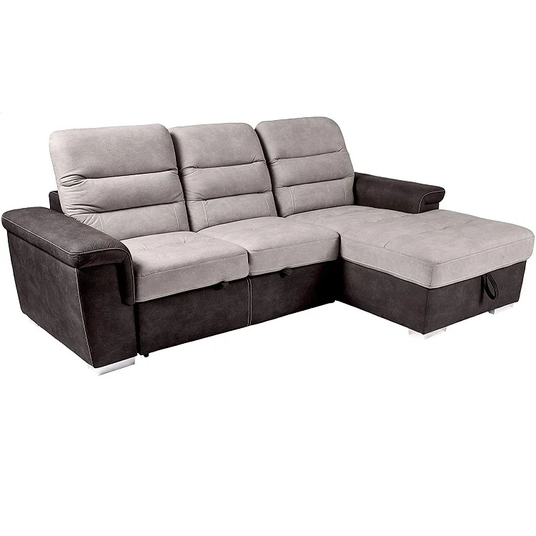 Modern contemporary Sleeper sectional sofa with chaise storage,Storage sofa set, fabric sofa furniture