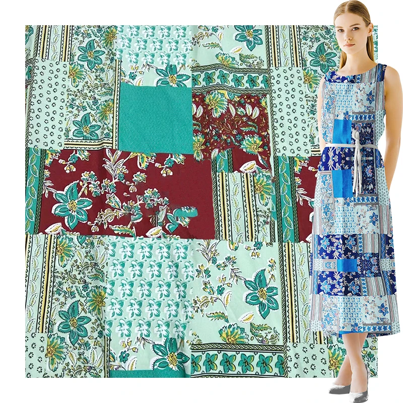 madras Liberty Fabric 4 way stretch Plaid yarn dyed Square pattern stitched fabric For Quilting Clothing Dress