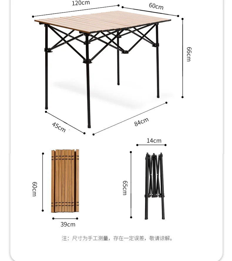 Luxury High Quality Aluminum Metal Folding Picnic Camping Table for Outdoor Activities
