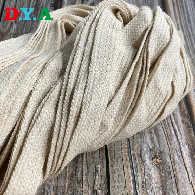 2cm Single Layer Braided String Cotton Cord Cotton Lace for Waistband Clothing Accessories
