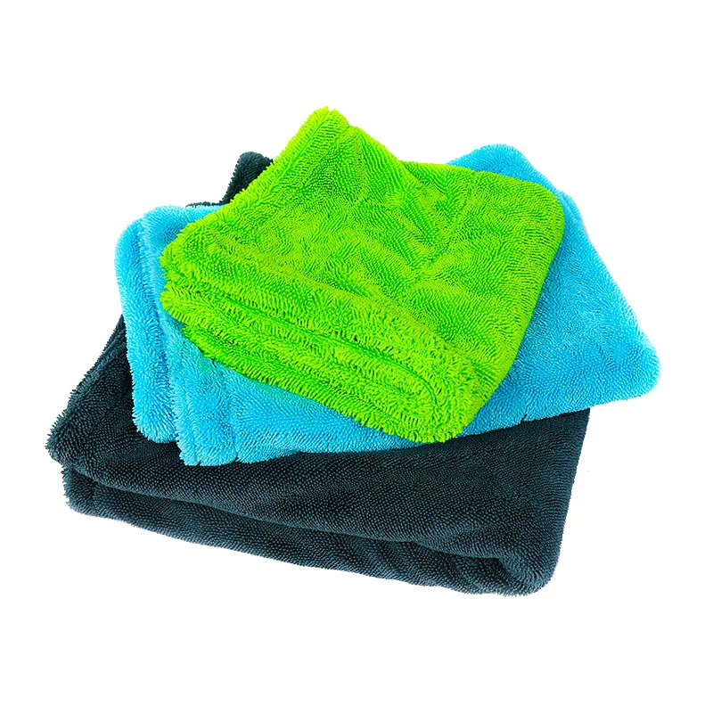 1200gsm 1400 gsm thickened car wash accessories towel twisted loop car cleaning drying microfiber towel car wash