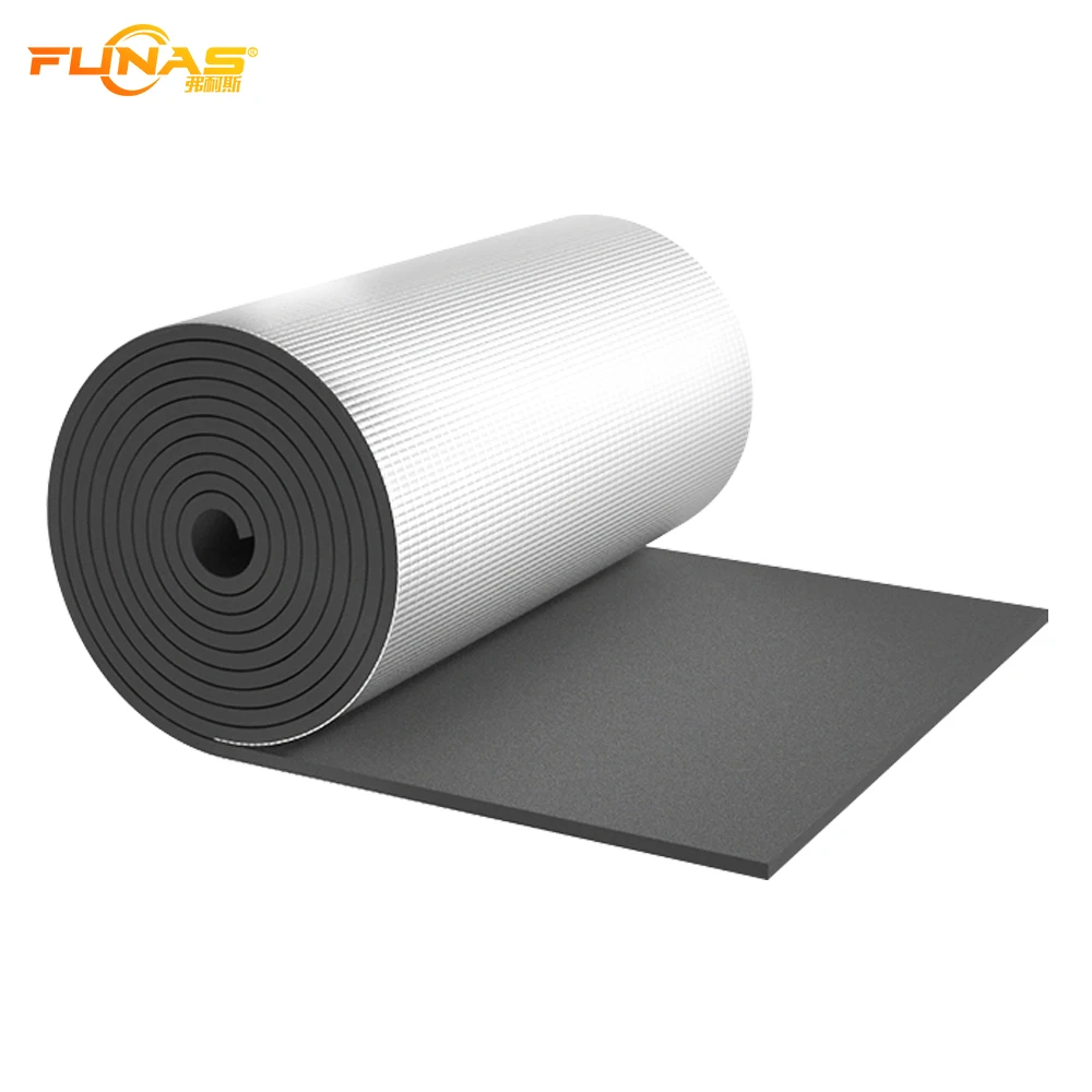 Funas Self-Adhesive High Density Close Cell Foam Insulation Sheets Shock Absorption NBR Rubber Foam Sheet/Roll