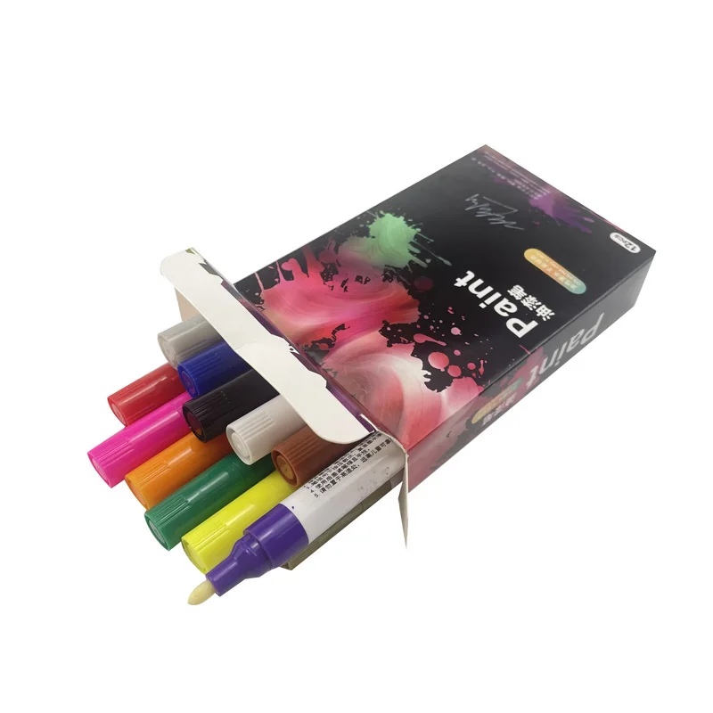 Permanent non-toxic oil based drawing paining markers pen set for kids adults daily using on multiple material