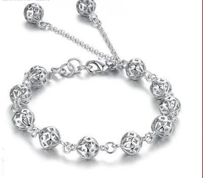 Wholesale Fashion Charm Beaded Hollow Out Ball Bracelet for Women Girls Jewelry Gift