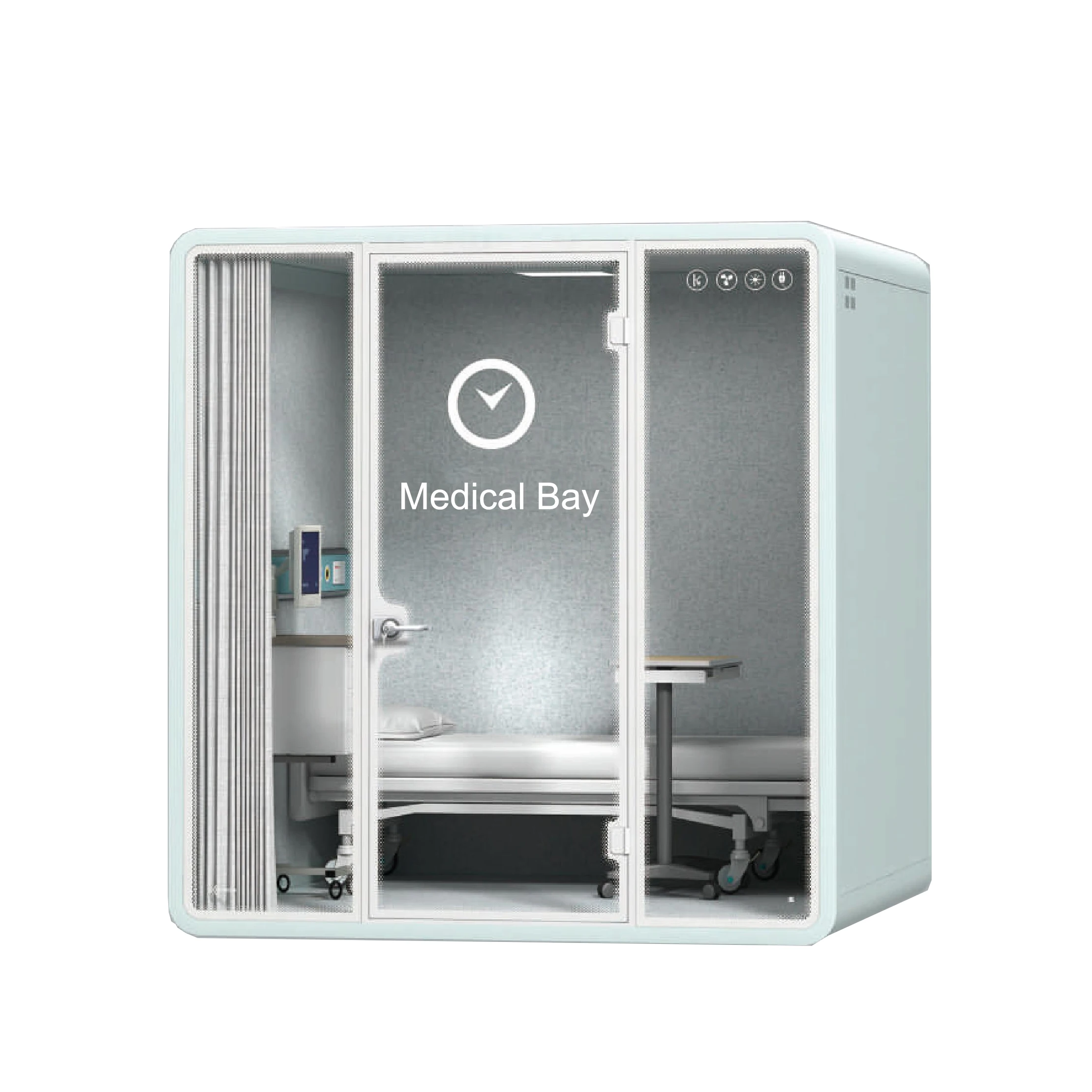 Modern Aluminum frame office Meeting Room 6 Seats  soundproof phone booth