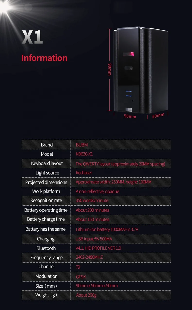 With Speaker Inalambrico Mini Proyector Projector Teclado Para Celular Portable Laser Light Projection Virtual Keyboard