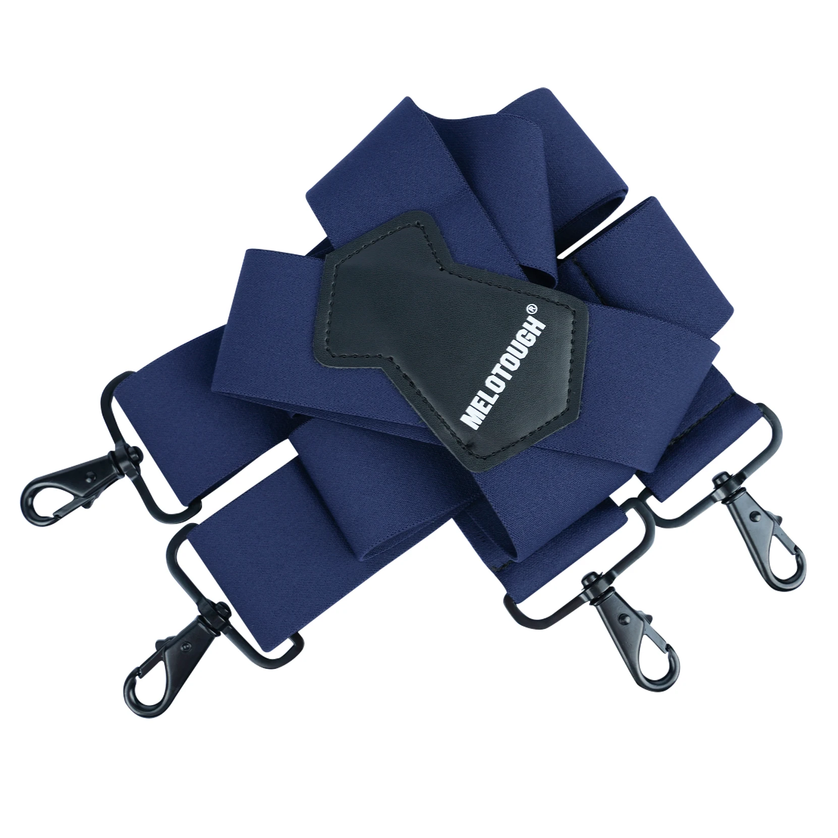 MELOTOUGH 2-дюймовые рабочие подтяжки для мужчин Полностью Эластичные сверхпрочные X спинка с 4 прочными металлическими крючками