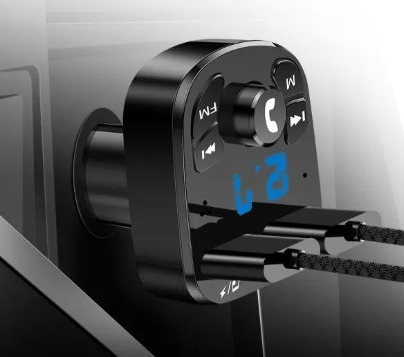 Дешевый TrendingFM-передатчик для автомобиля двойной USB 3 1 LED V5.0 беспроводной радиотюнер музыкальный плеер/автомобильный комплект с громкой связью