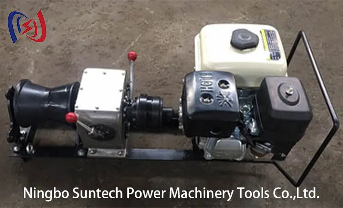 High speed Fast Pilot Wire Gas Powered Winch Durable Transmission Line Cable Pulling Engine Powered Winch