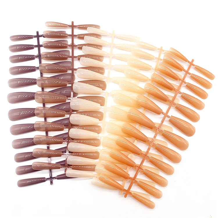 New product professional no c curve long coffin color nail tip wholesale for acrylic