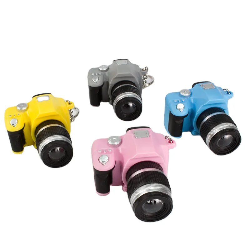 promotional Simulation Mini Camera Led Keychains Flashing Keyring For Kids Promotional Toys