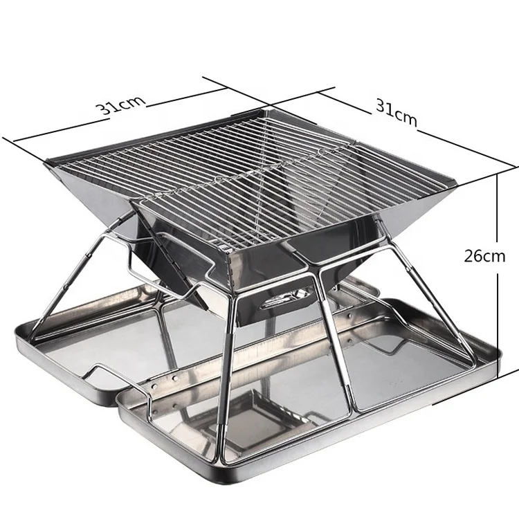 Portable Folding Outdoor Charcoal BBQ Grill Household Table Top Garden Mini Barbecue Grill Camping picnic