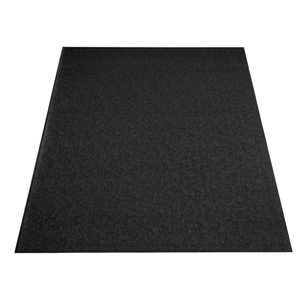 6mm Thick, Under Exercise Bike Trainer Mat Pad for Stationary Indoor Spin Bike,Hardwood Floor Carpet Black Gym Equipment Mat