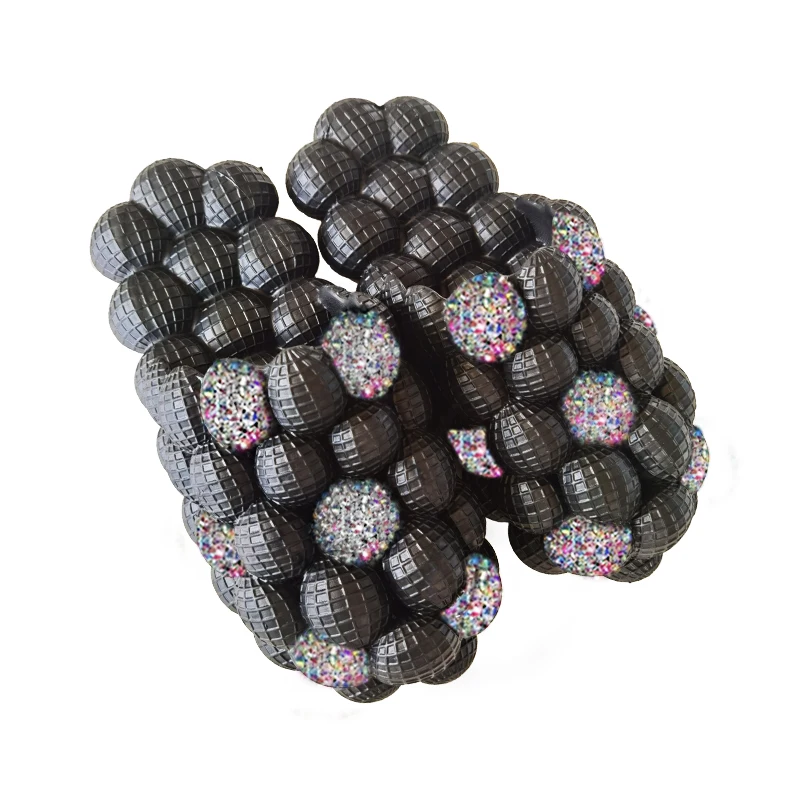 2022 HOT TIKTOK Massage Guppy Soft Bubble Shoes EVA Women Custom  Outdoor Slippers Bling Rhinestone Bubble Slides For Ladies