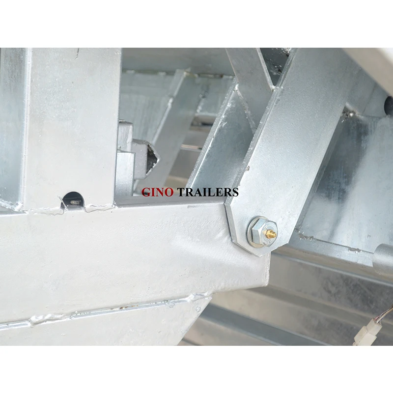 GINO 3.5 Tonne 4 Stage Hydraulic System Drop Down Side Tipping Trailers Air Tow trailer for Sale