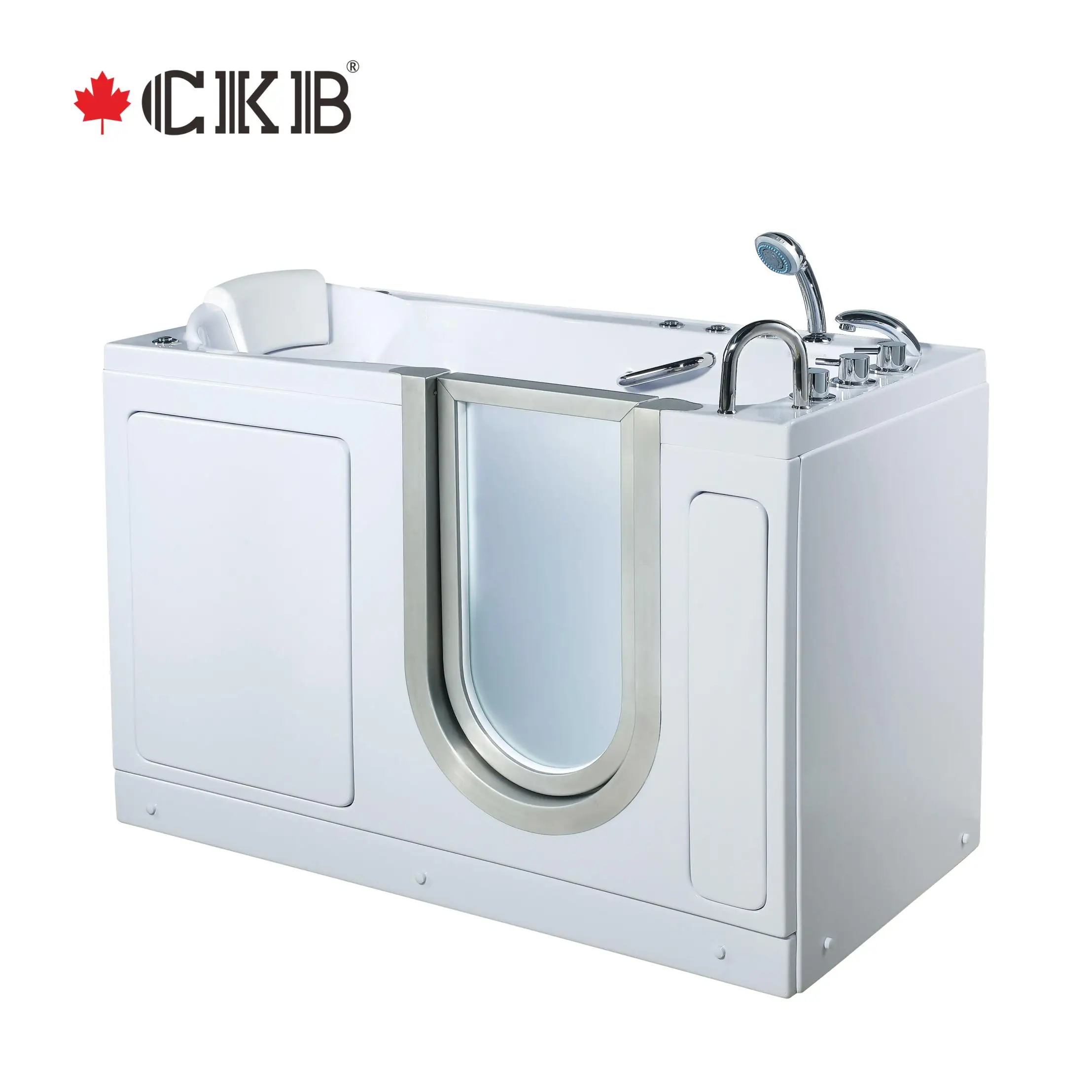 CKB Good Price Technology Portable Stainless Steel Glass Door Freestanding Acrylic Walk In Bathtub