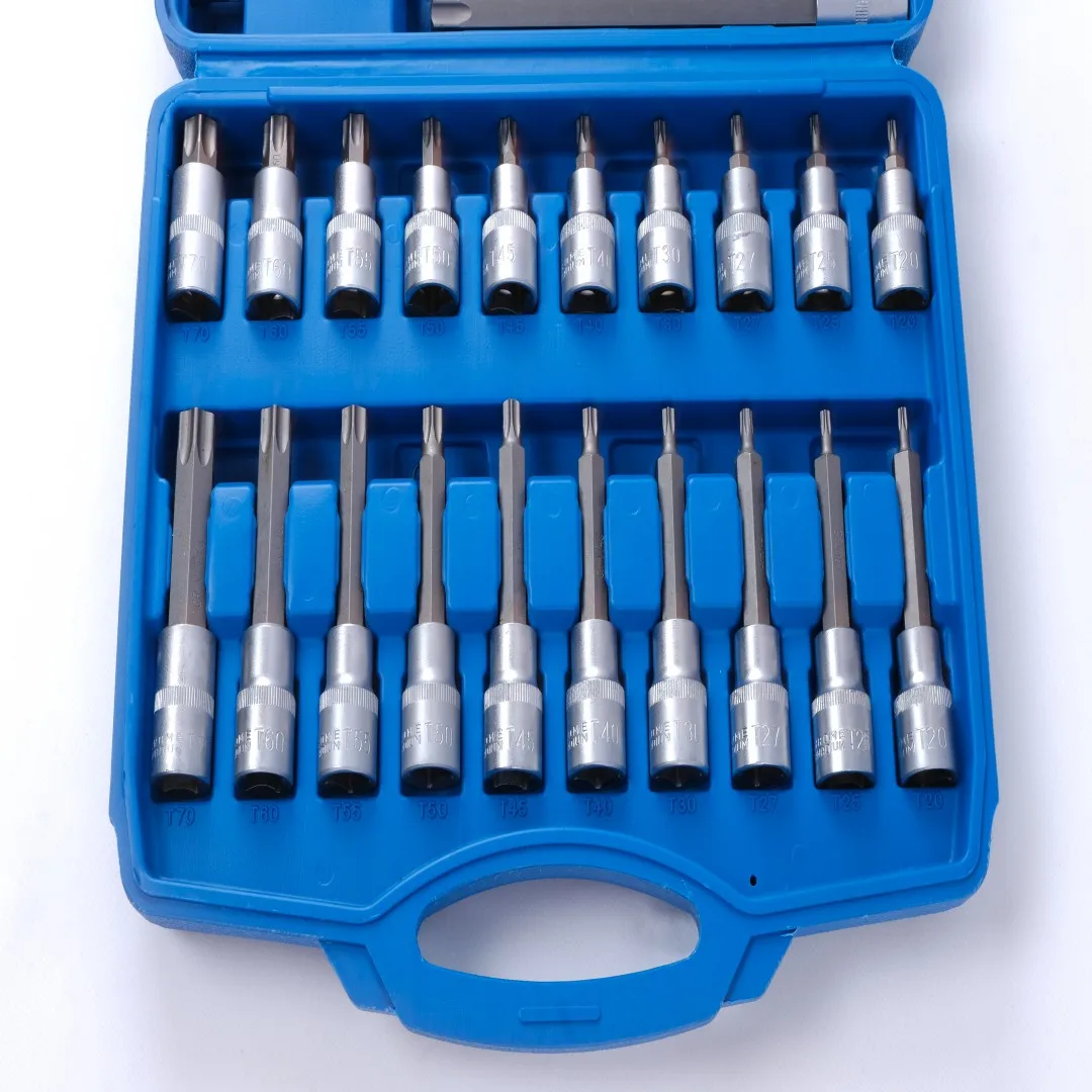New arrival widely used hand electric tool T type CRV steel industrial class 32pcs bit socket set