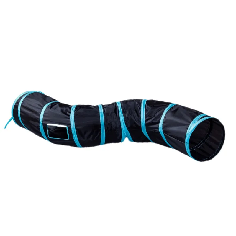 
S Shape Pet Cat Tunnel 2 Holes Dog Cat Tunnel Tube Funny Collapsible Cat Dog Training Tubes Toys S-Type Pet Toy 