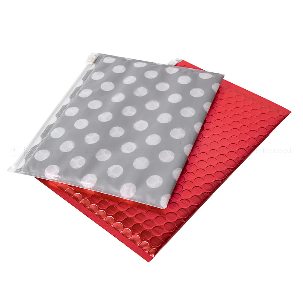 Blue Lake Three layers Soft Ziplock Bubble Bags For Cosmetics Products Protection Bubble Bags