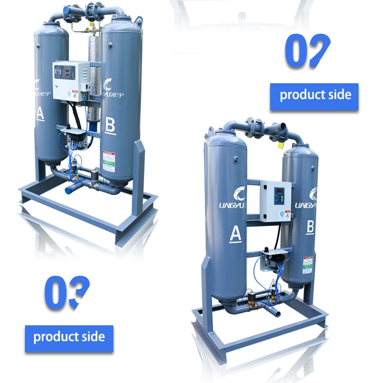 1.5 Hp Air Dryer Membrane Air Dryer 3.8m3/min energy-saving twin tower Heatless Adsorption compressed air dryer