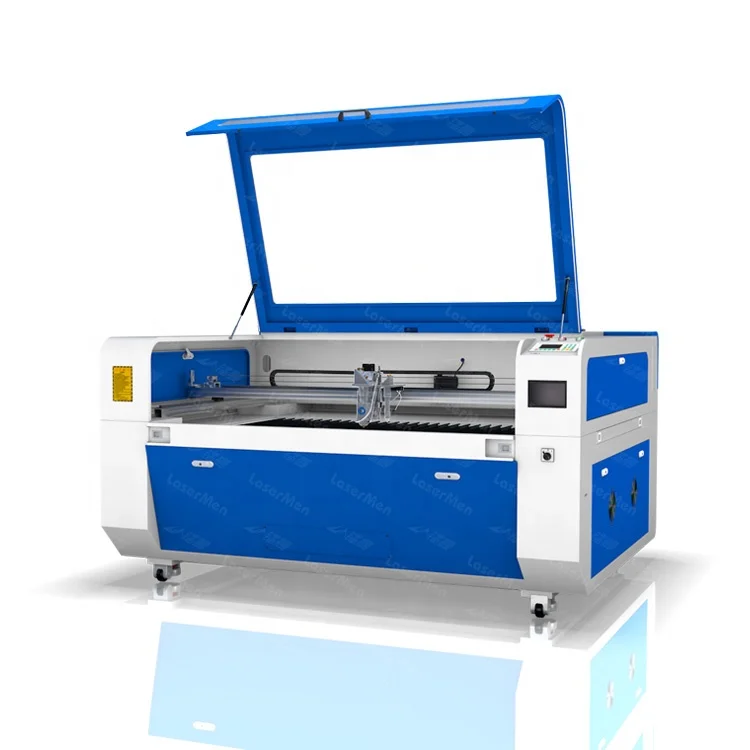 Double heads LM-1390 stable works co2 hybrid laser cutting machine with water cooling system