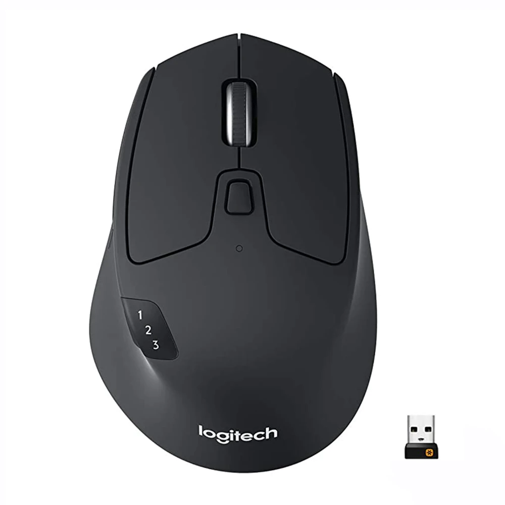 Беспроводная мышь Logitech M720 со сверхбыстрой прокруткой, Двухрежимная большая черная мышь
